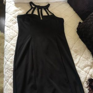 Guess stretch black midi dress